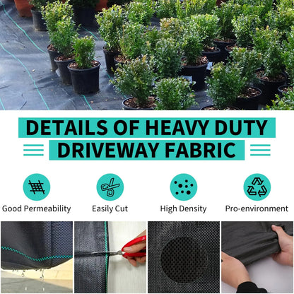 3/4/6*300/600FT Heavy Duty Weed Barrier Fabric