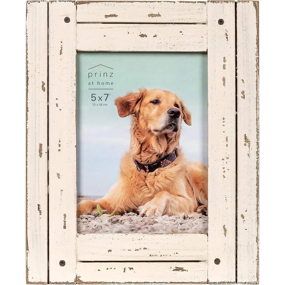 Rustic Antique White Picture Frame-Perfect Gift