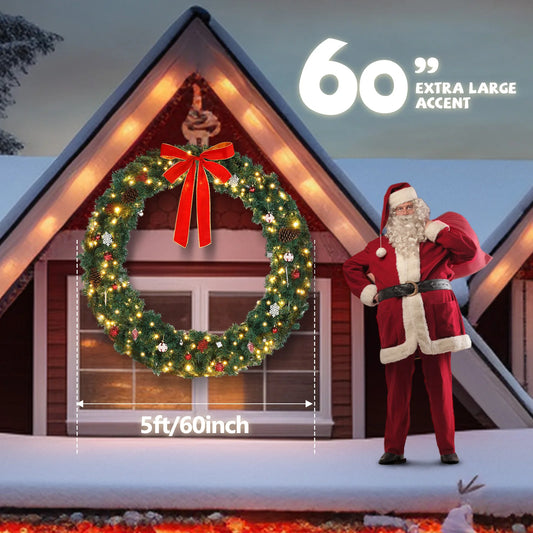 60in Festive Wreath