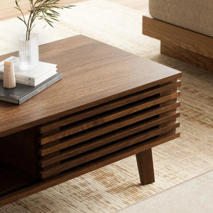Mid Century Wood Coffee Table and TV Stand