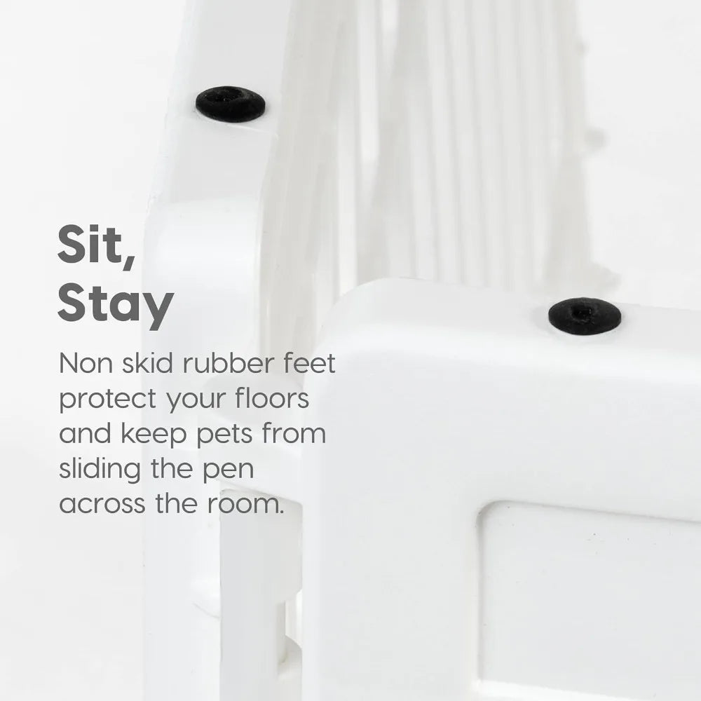 8-Panel Dog Playpen with Door