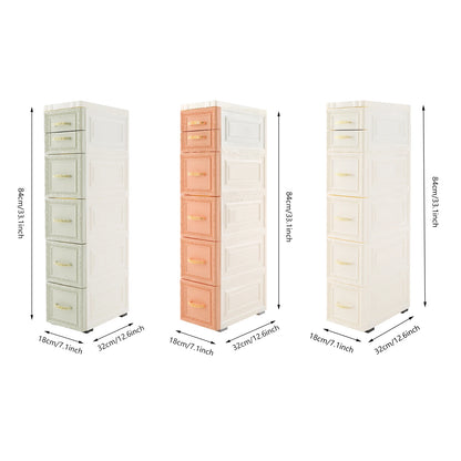 Narrow Storage Cabinet with Movable Wheels