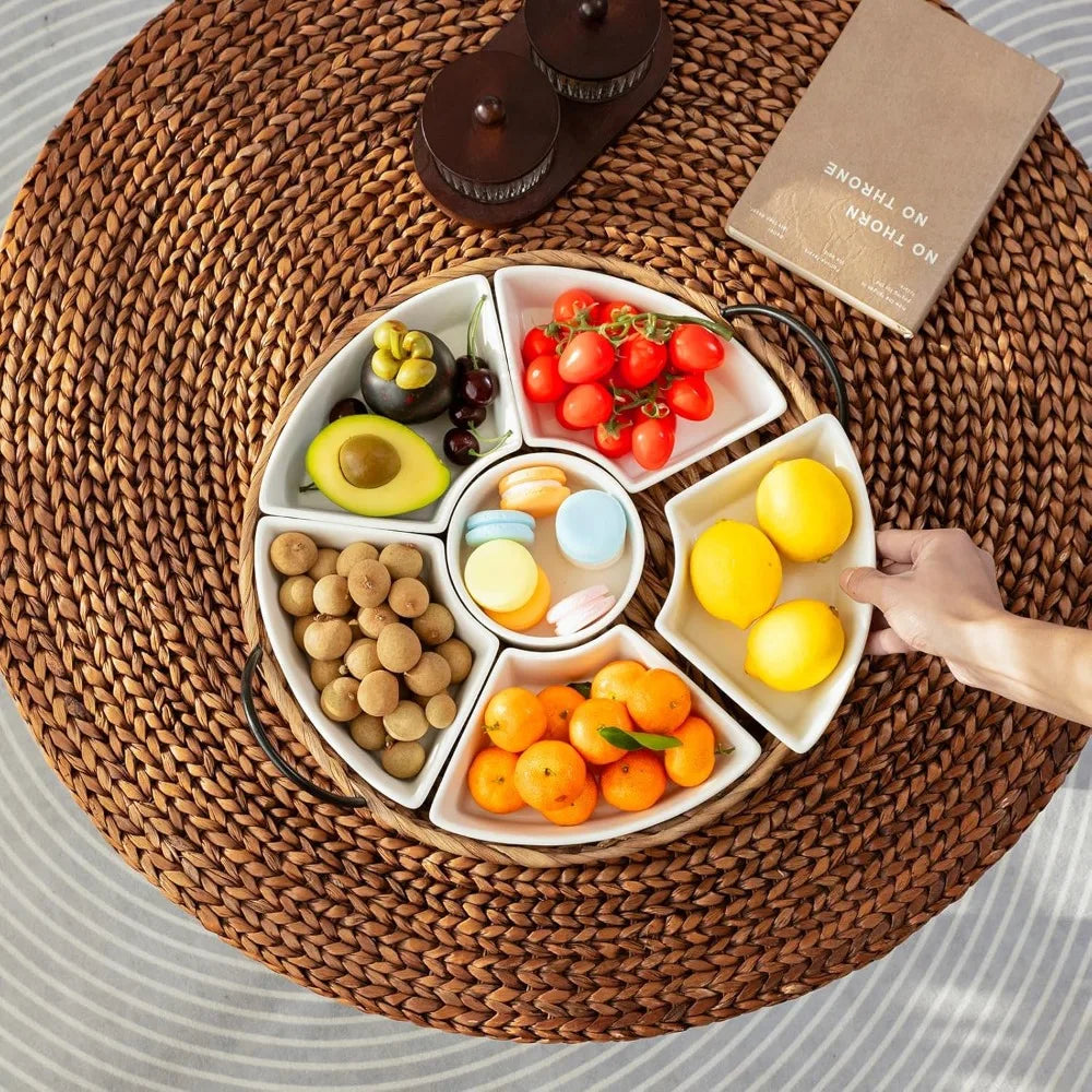 7-Pc Set Divided Serving Tray