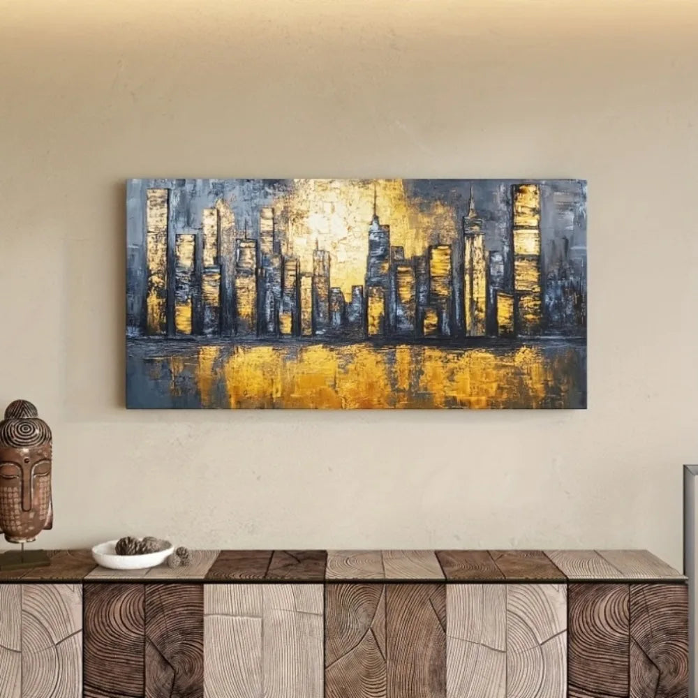 Abstract Cityscape on Canvas