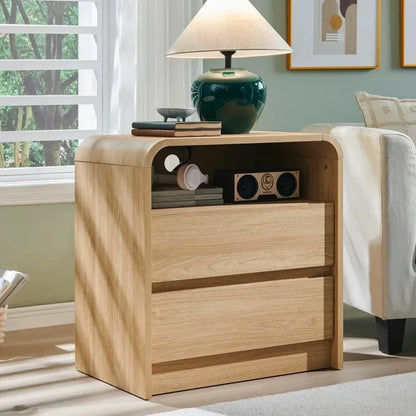25" Tall Modern Nightstand with Charging Station