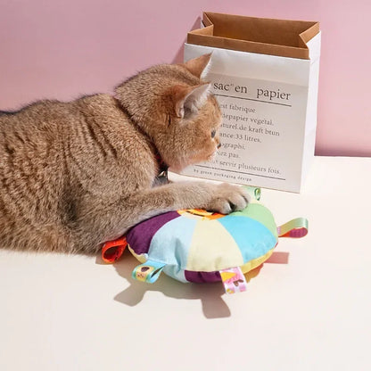 Rainbow Plush Flying Saucer Dog Toys
