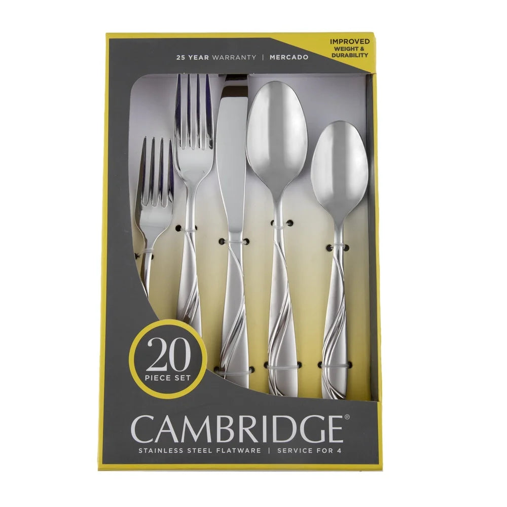 20-Piece Elegant Stainless-Steel Flatware Set