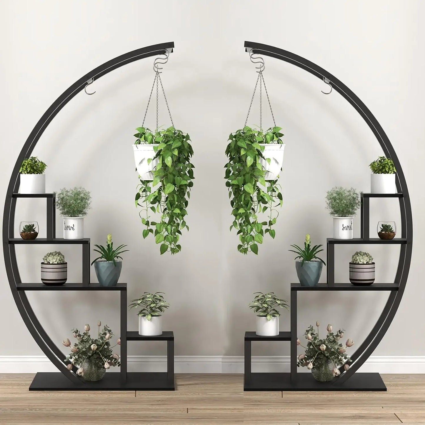5 Tier Half Moon Flower Plant Stand-2 Pack