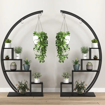 5 Tier Half Moon Flower Plant Stand-2 Pack