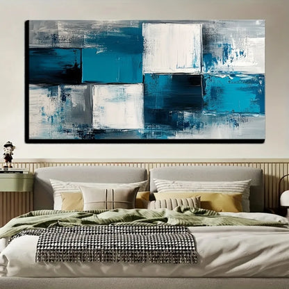 Modern Blue Abstract Canvas Art