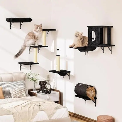 NUNU LAB 7-in-1 Wall Mounted Cat Climber Set