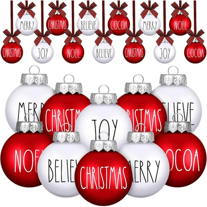 24 Pcs Merry Christmas Ornaments