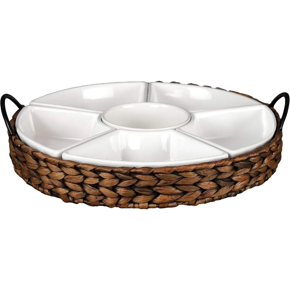 7-Pc Set Divided Serving Tray