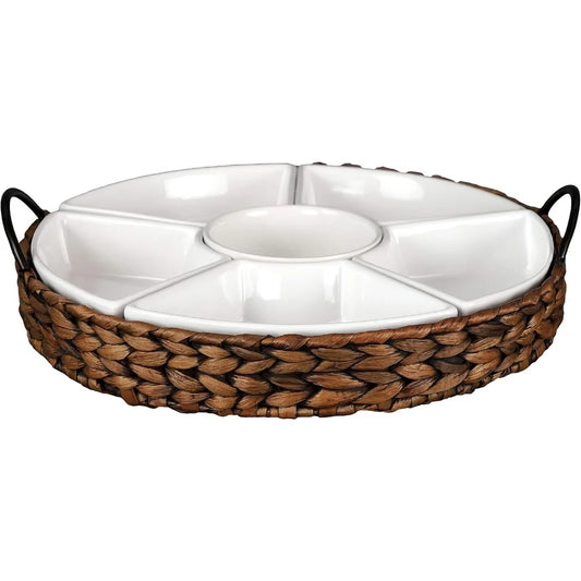7-Pc Set Divided Serving Tray