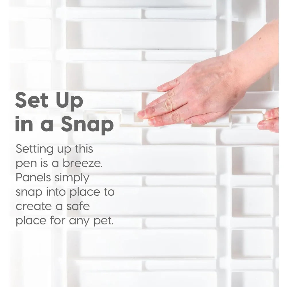 8-Panel Dog Playpen with Door