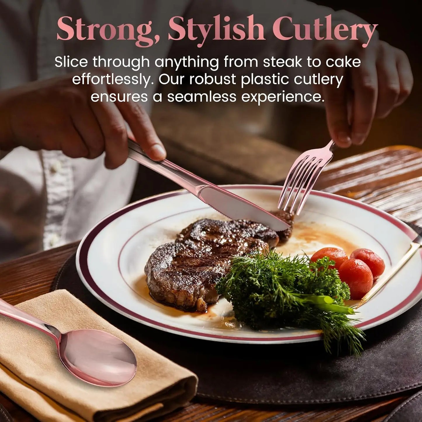 1200 Piece Rose Gold Dinnerware Set