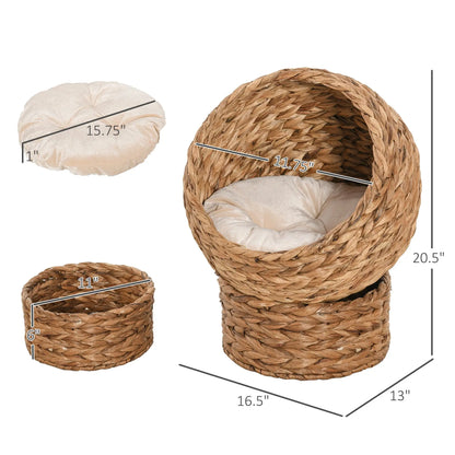 20" Braided Banana Leaf Cat Bed