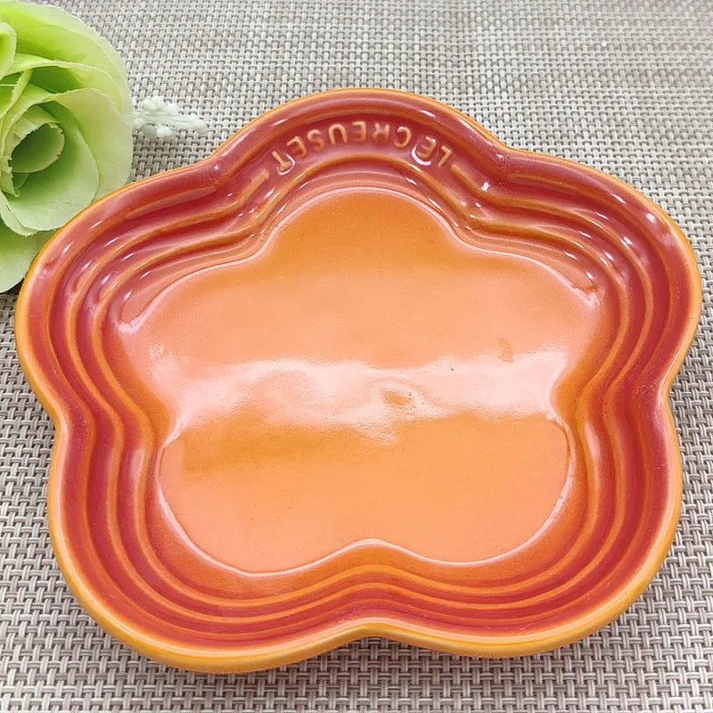 French Blossom Ceramic Dessert Plates