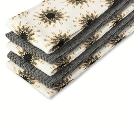 5-Pack Starburst Design Kitchen Towels