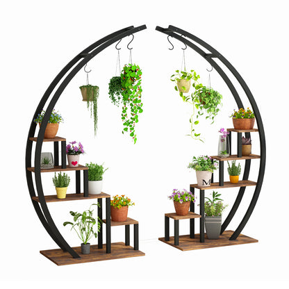 5 Tier Half Moon Flower Plant Stand-2 Pack