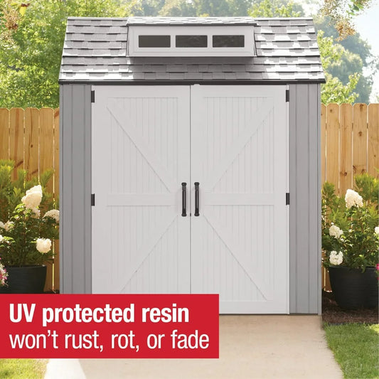 Weatherproof Gray Rubbermaid Storage Shed