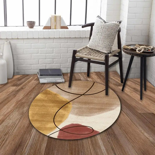 Non-Slip 41" x 41" Washable Round Area Rug -