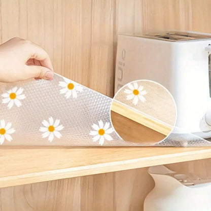 118in Waterproof Non-Slip Daisy Shelf Liner