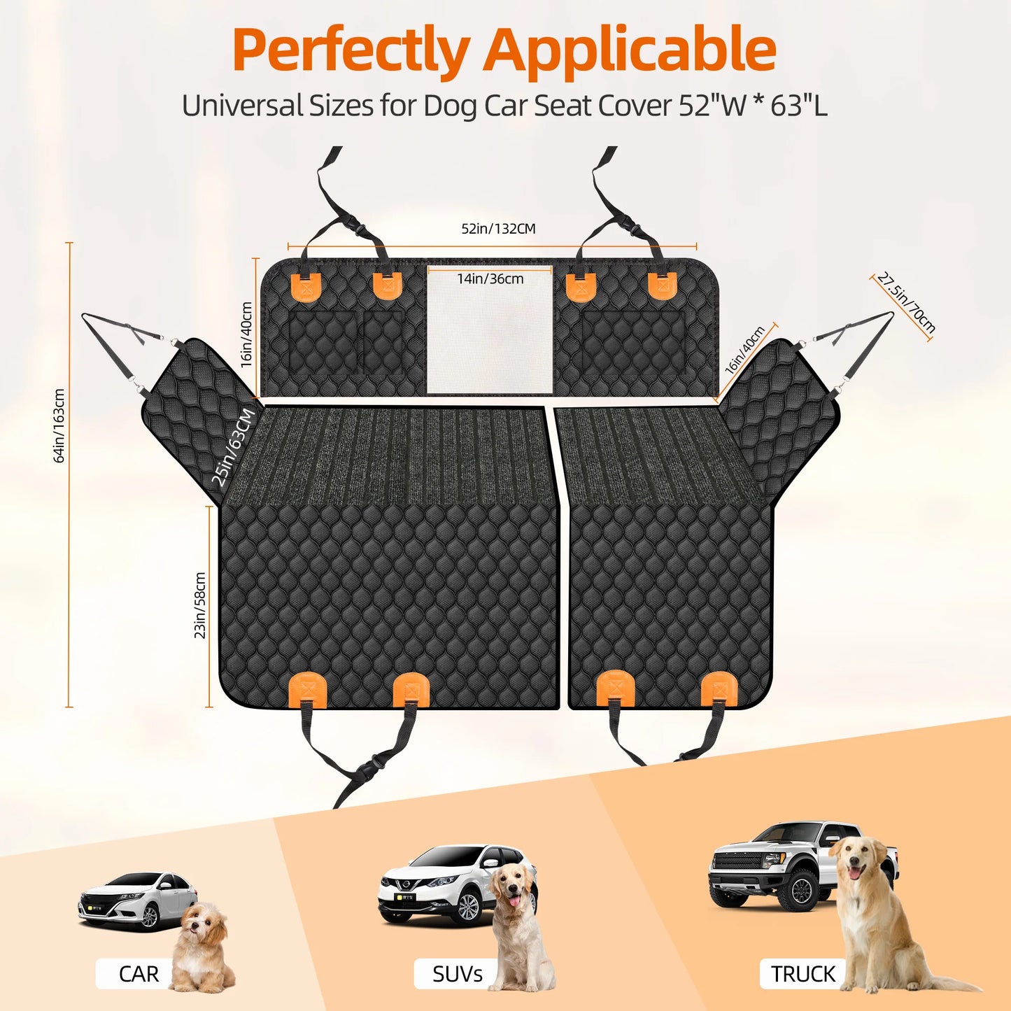 Non-Slip Back Seat Extender for Dogs