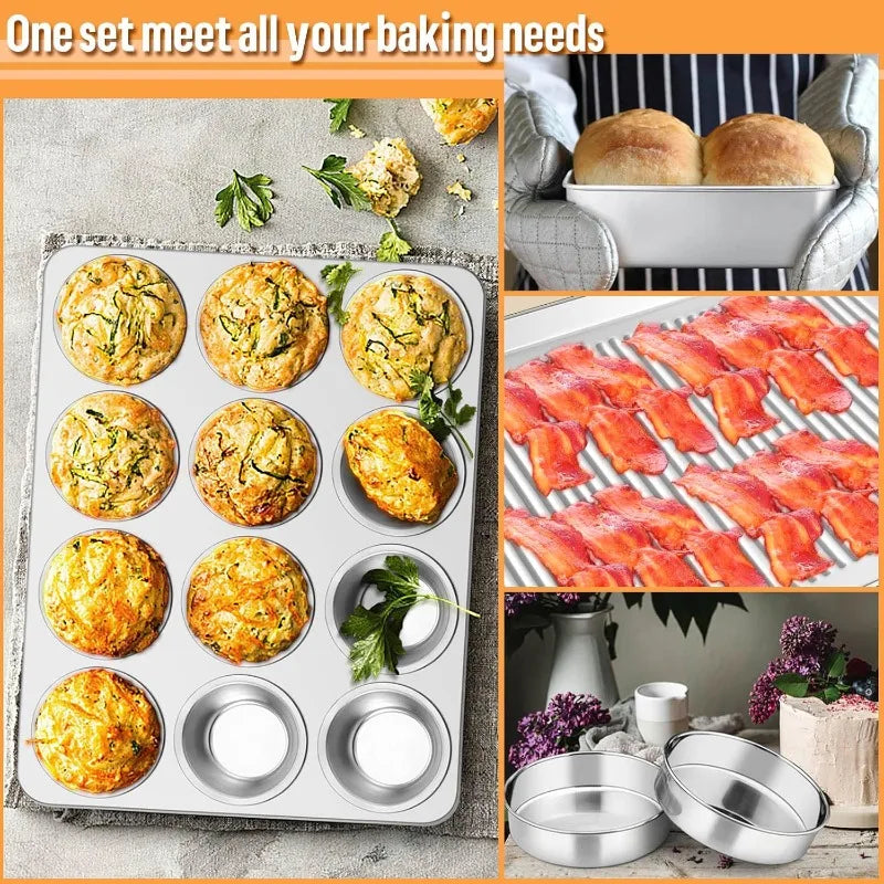 6-Piece Stainless Steel Bakeware Set