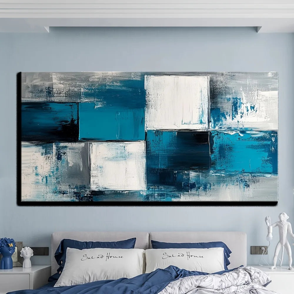 Modern Blue Abstract Canvas Art