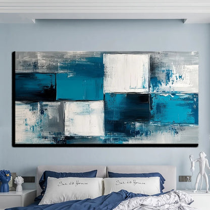 Modern Blue Abstract Canvas Art