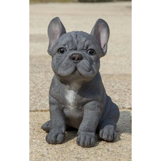 Blue French Bulldog Puppy Statue