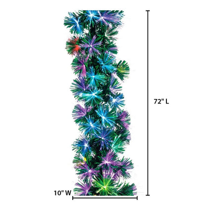 6 ft Pre-Lit Multi-Colored LED Garland