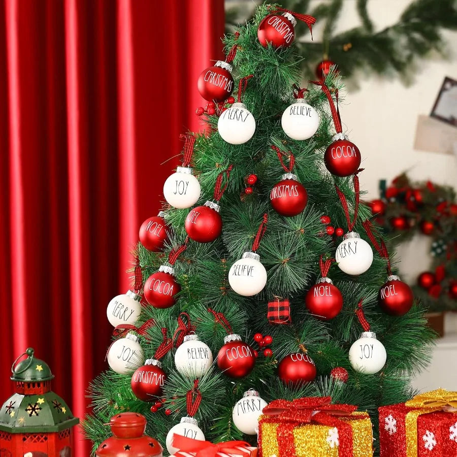 24 Pcs Merry Christmas Ornaments
