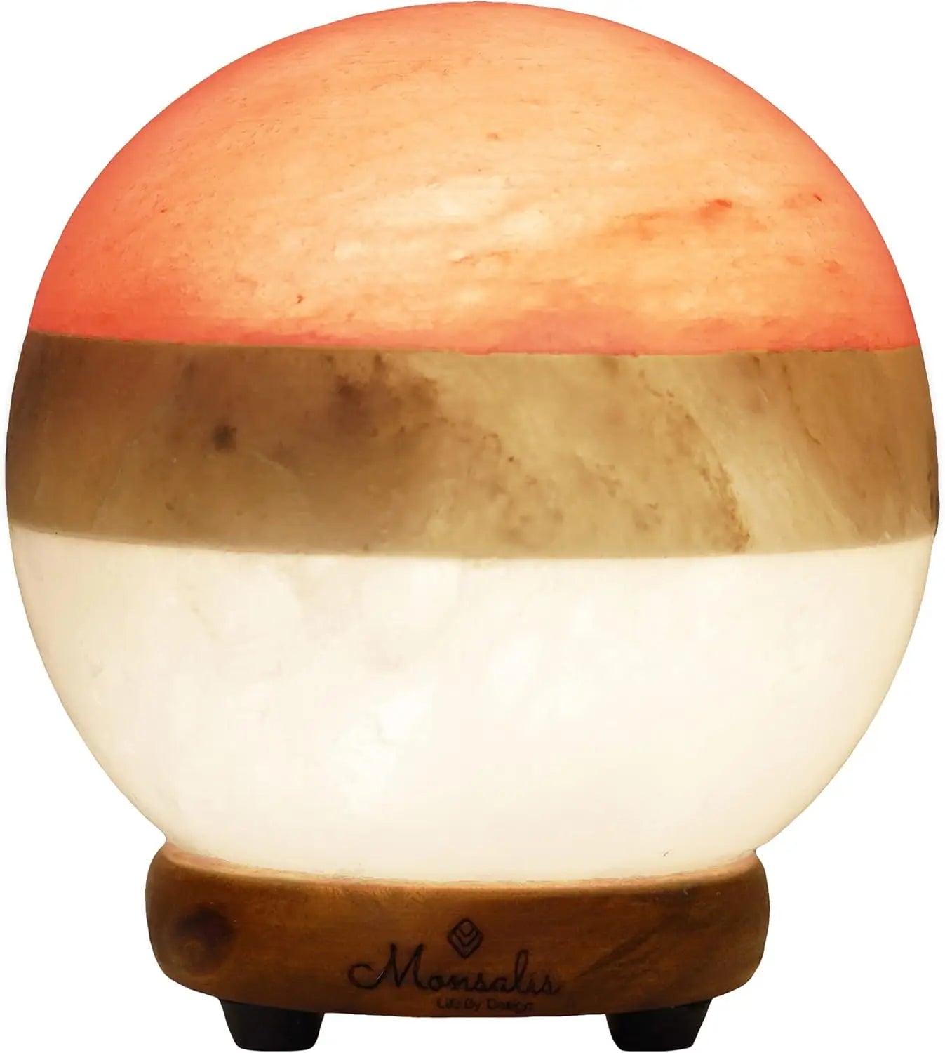 Illumination Himalayan Salt Lamp - Pink White Grey Globe with Dimmer, Adjustable Glow