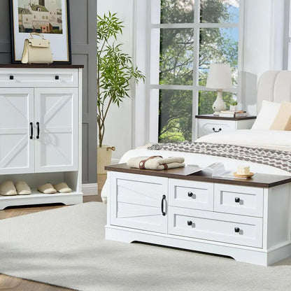 48in Farmhouse Storage Bench
