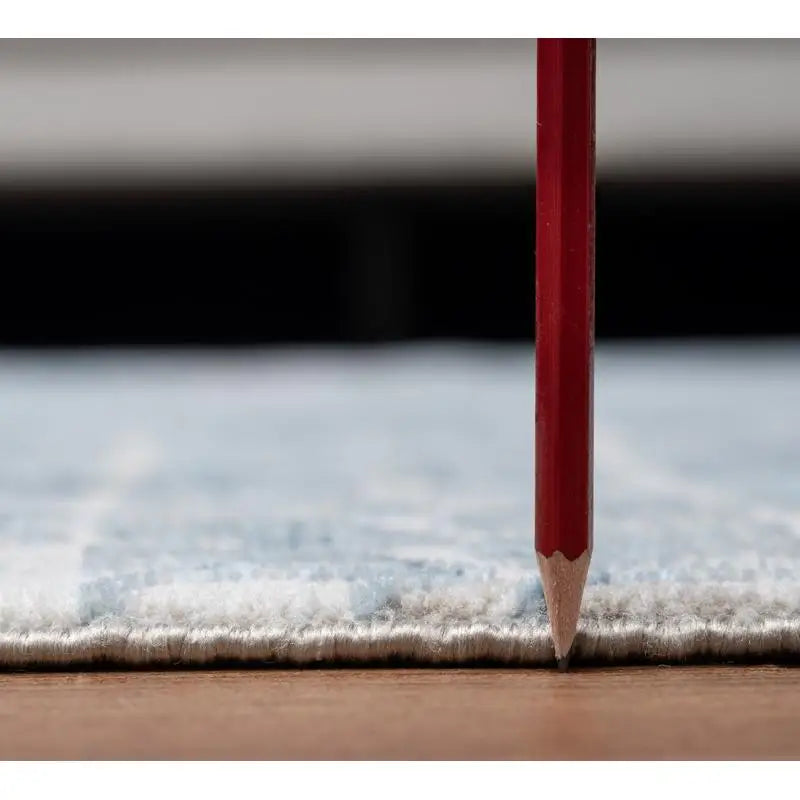 Plush Blue stripped Area Rug