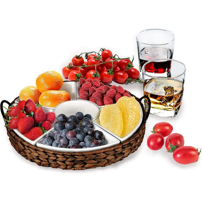 7-Pc Set Divided Serving Tray
