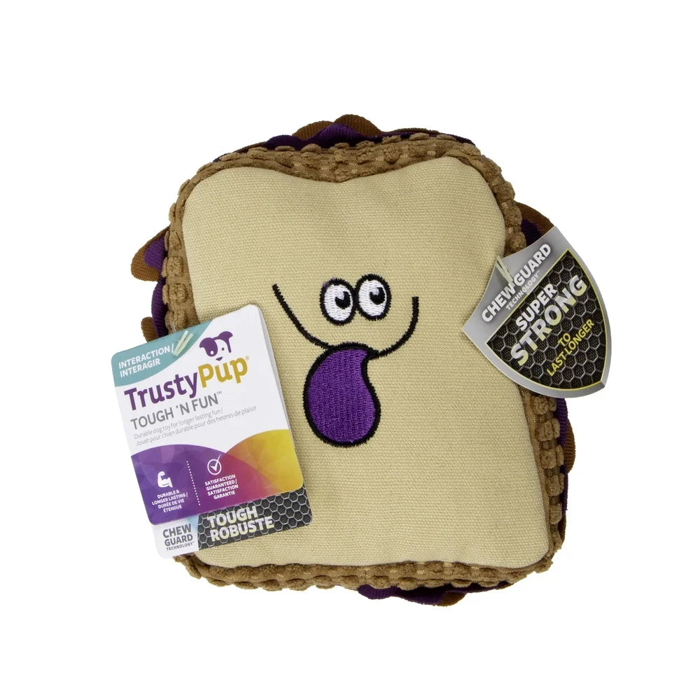 PB&J Plush Squeaker Dog Toy