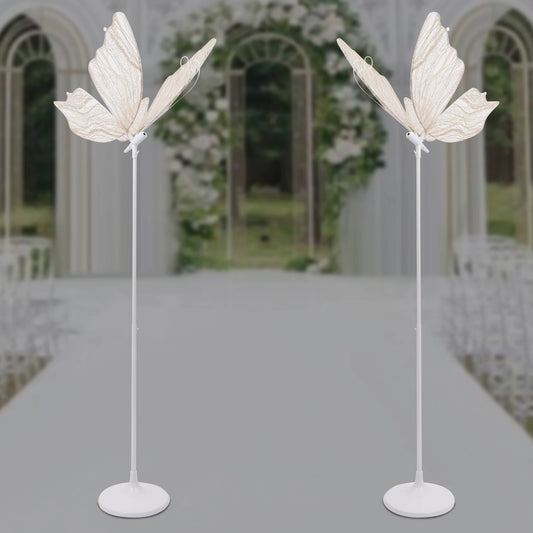 2pcs 110V Creative Butterfly LED Floor Lamp Butterfly Hanging Light Romantic Hanging Wedding Decoration Props Gold