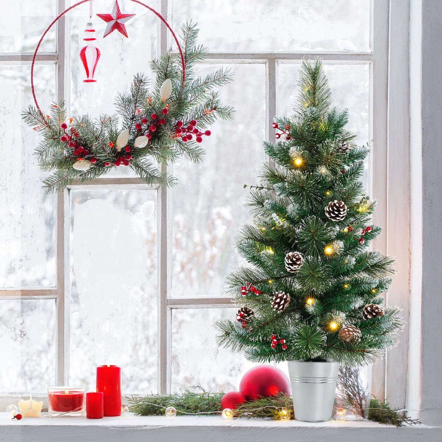 3 FT Artificial Entrance Christmas Tree