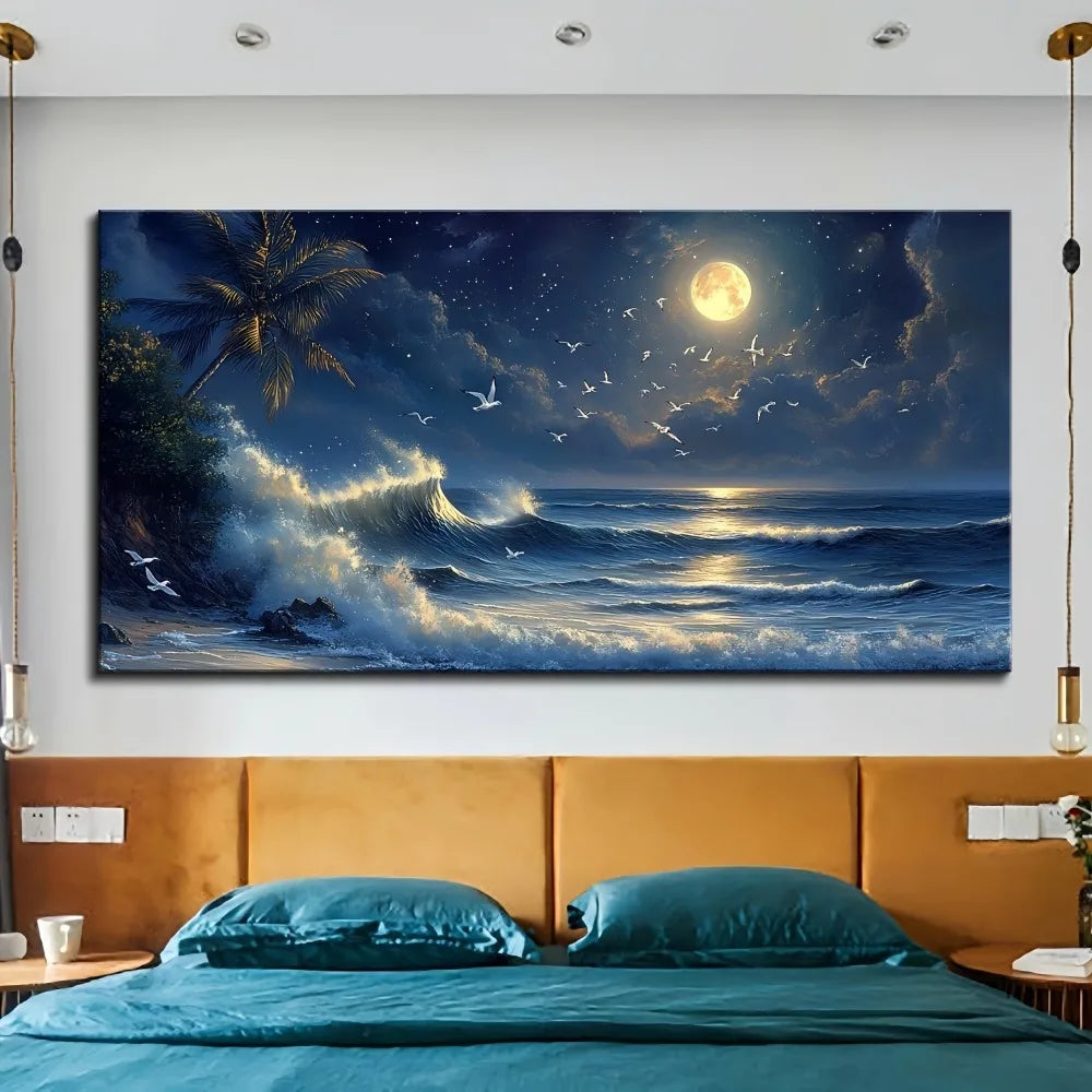 Ocean Moon Seascape Mural
