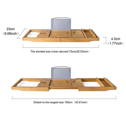 Bamboo Over the Tub Bath Tray