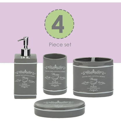 4-Piece Ceramic Bathroom Set