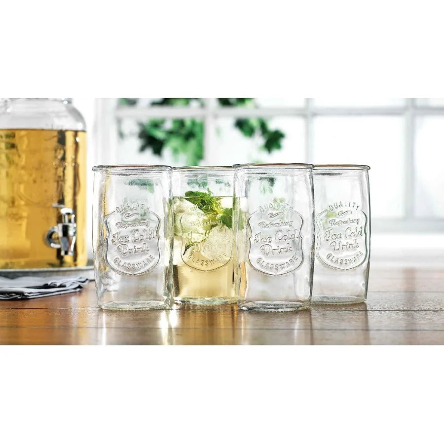 Set of 4 Vintage Italian Style Drinking Glasses
