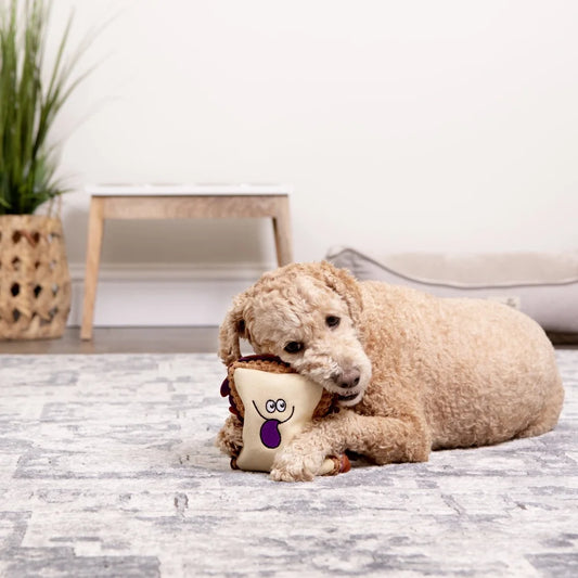 PB&J Plush Squeaker Dog Toy