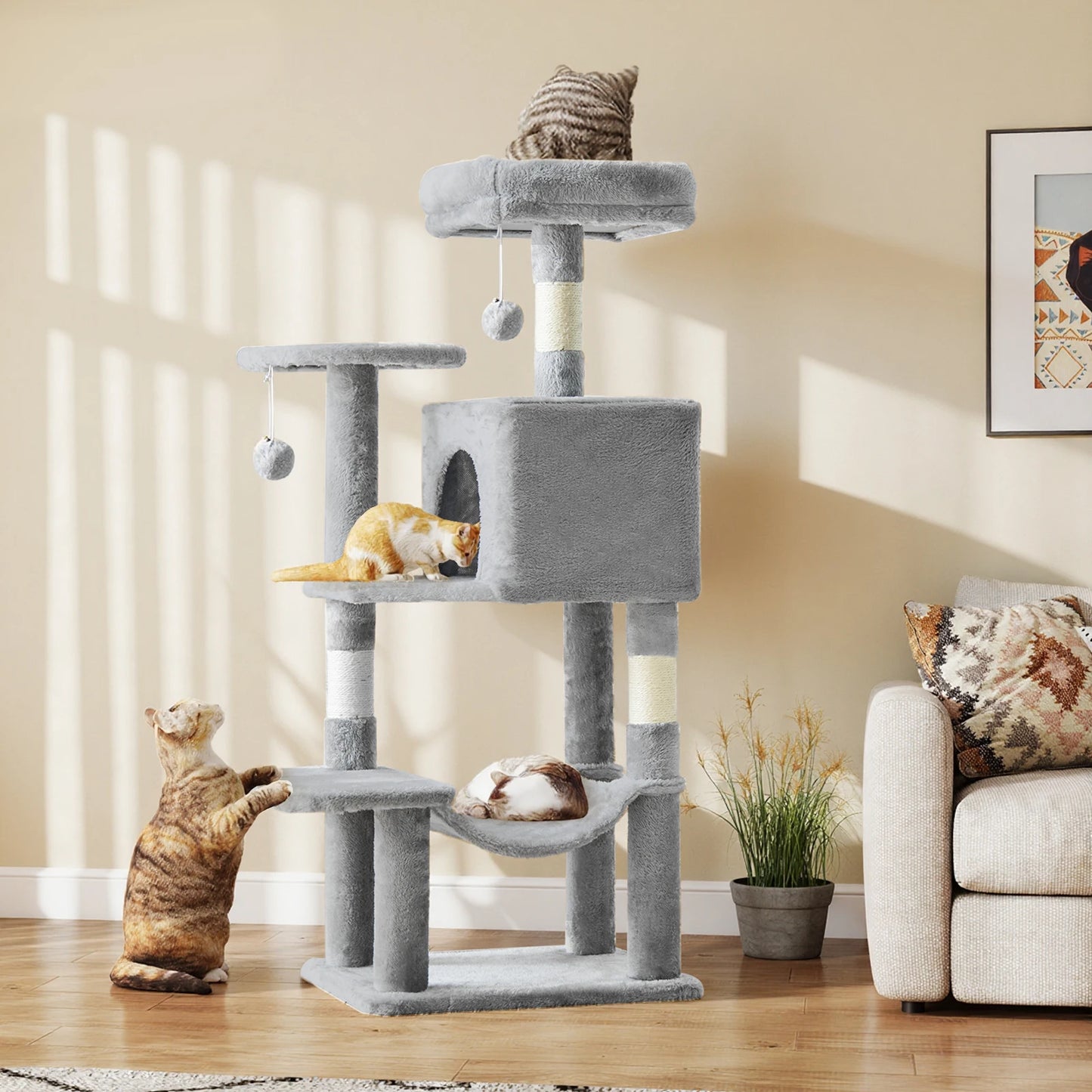 44In Tall Multi-Cat Climbing Tower