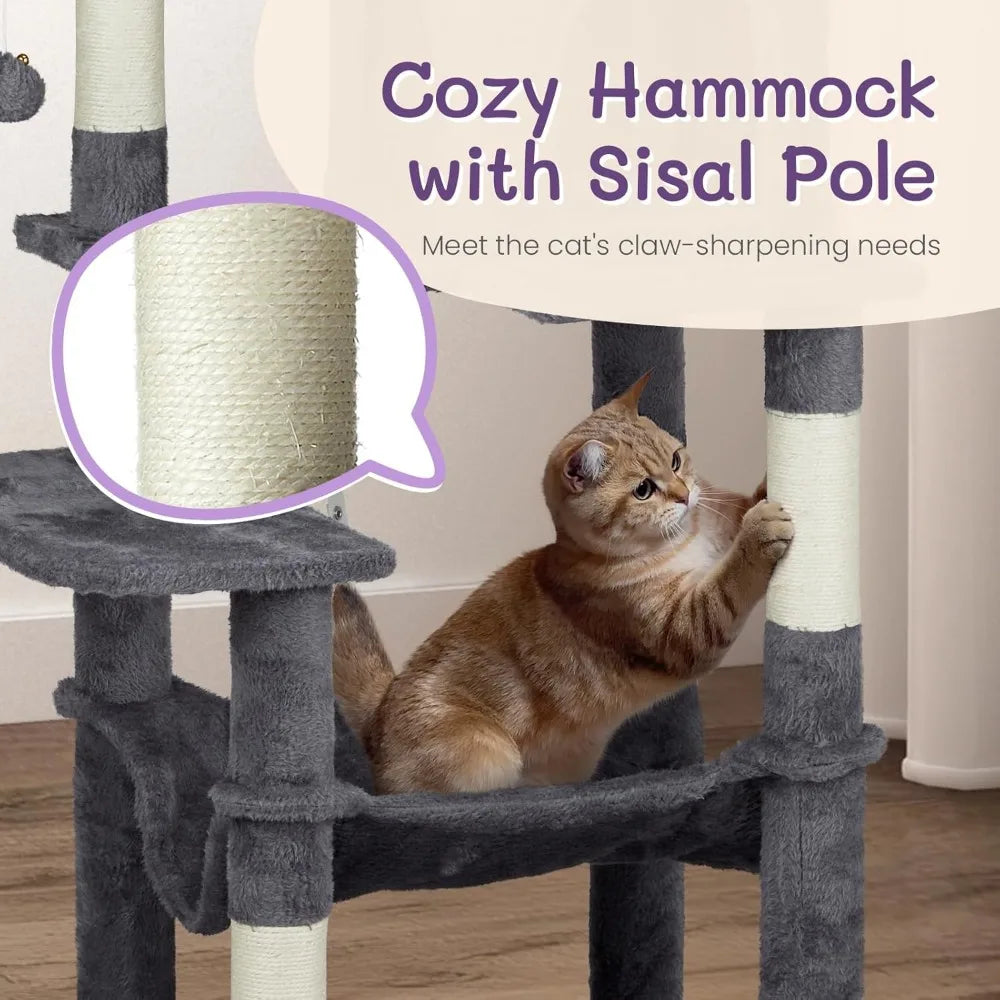 57 Inch Outvita Large Cat Tree Condo