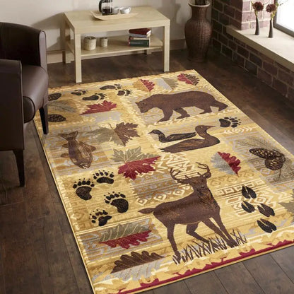 Nature Inspired Lodge Area Rug