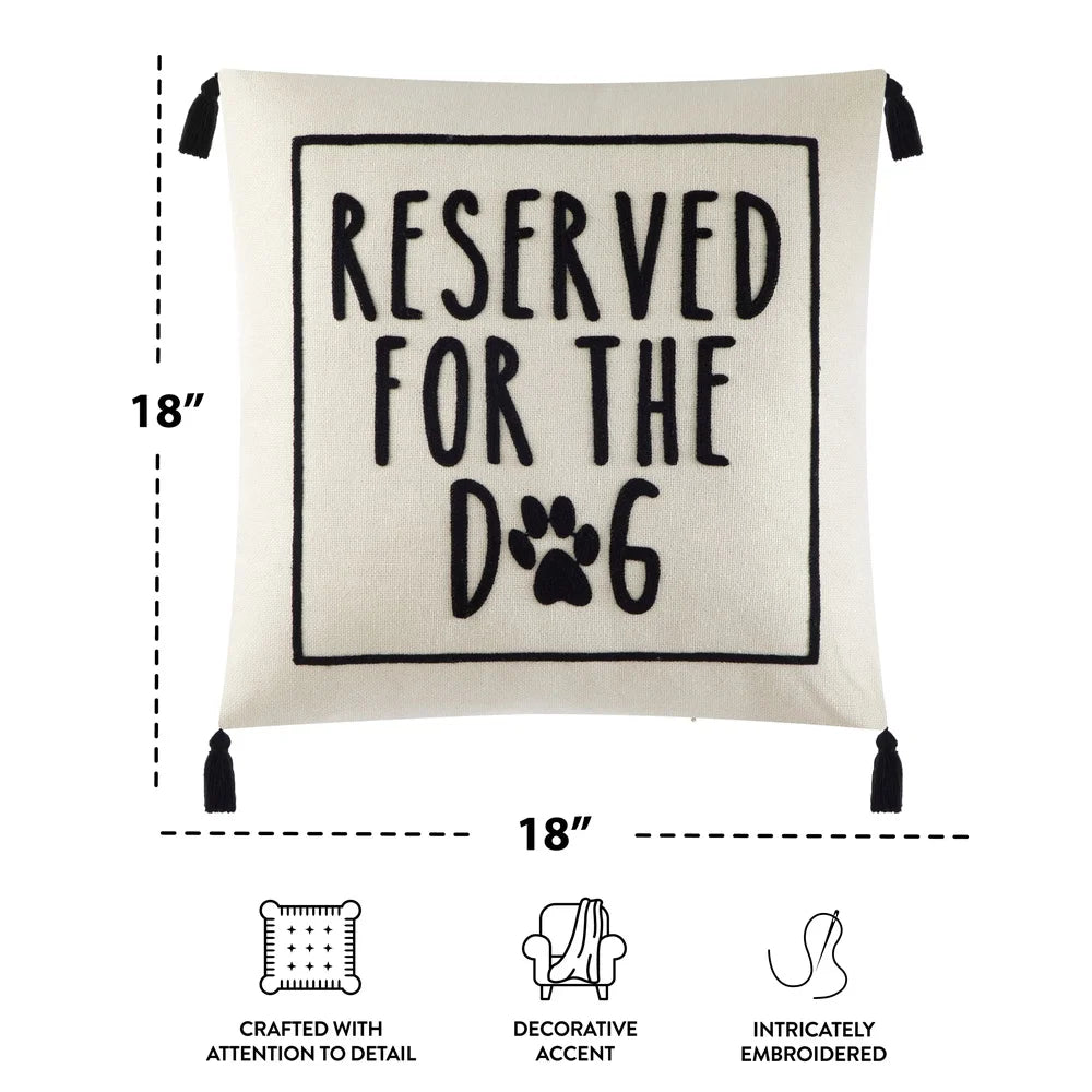 Reserved for the Dog Throw Pillow